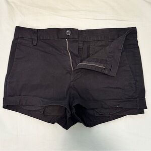 High waisted black shorts